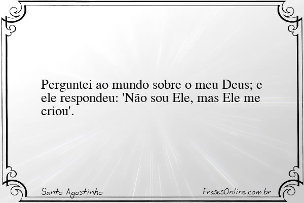 Frase de Santo Agostinho