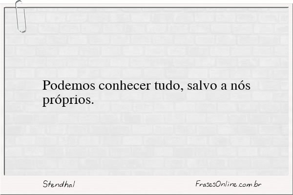 Frase de Stendhal