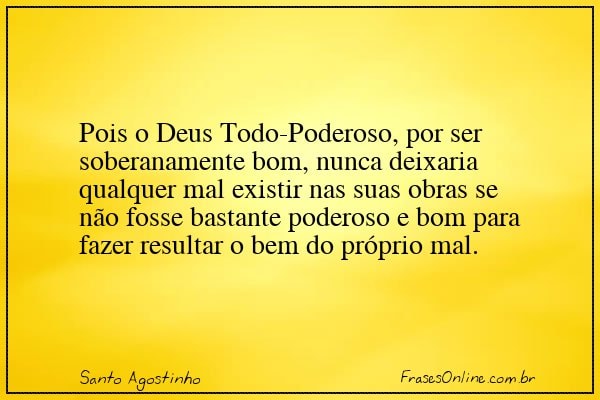 Frase de Santo Agostinho