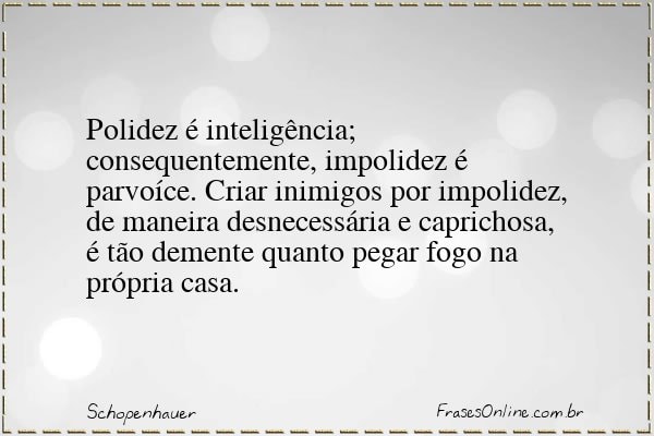 Frase de Schopenhauer