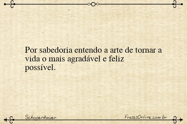 Frase de Schopenhauer
