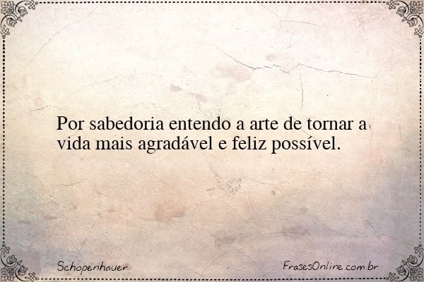 Frase de Schopenhauer