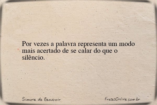 Frase de Simone de Beauvoir