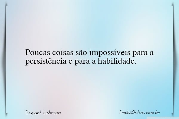 Frase de Samuel Johnson