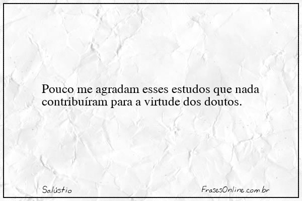 Frase de Salústio