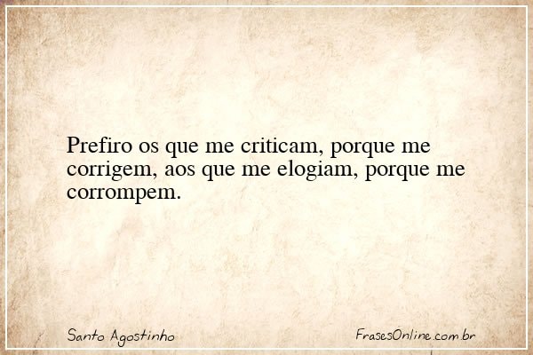 Frase de Santo Agostinho