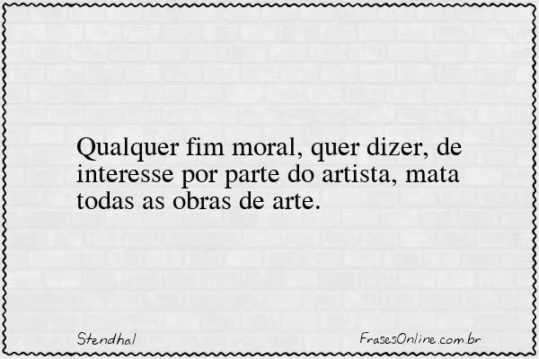 Frase de Stendhal