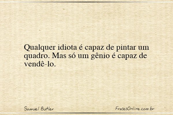 Frase de Samuel Butler