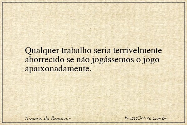 Frase de Simone de Beauvoir
