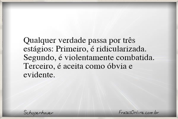 Frase de Schopenhauer