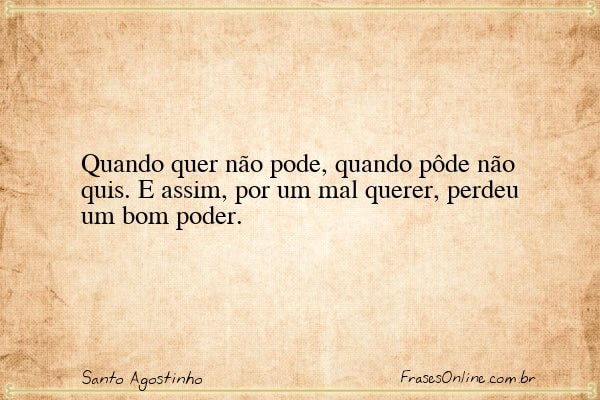 Frase de Santo Agostinho