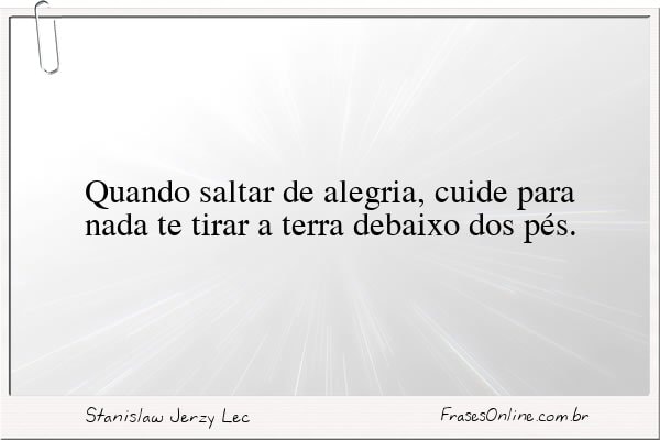Frase de Stanislaw Jerzy Lec