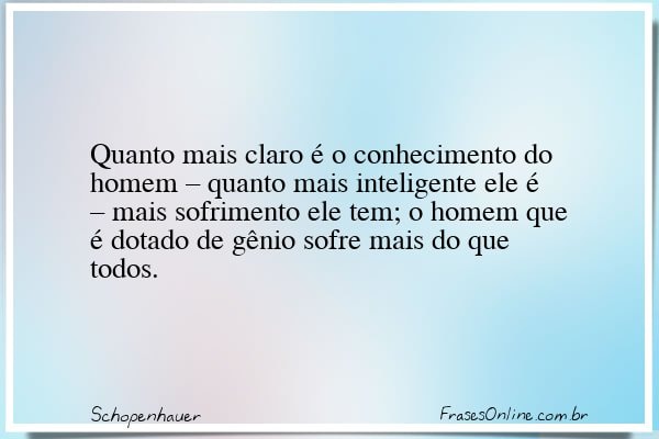 Frase de Schopenhauer
