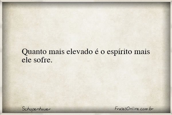Frase de Schopenhauer