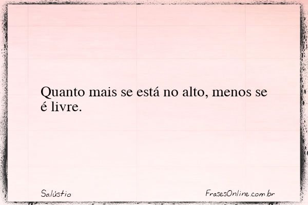 Frase de Salústio