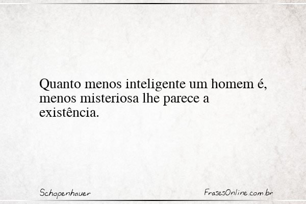 Frase de Schopenhauer