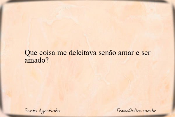 Frase de Santo Agostinho