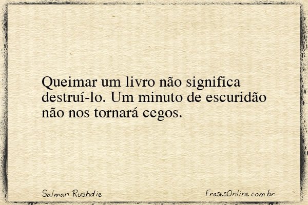 Frase de Salman Rushdie
