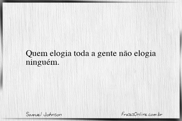 Frase de Samuel Johnson