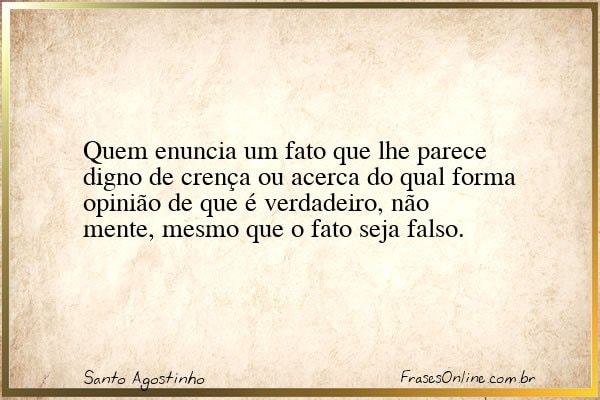Frase de Santo Agostinho