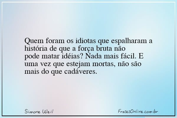 Frase de Simone Weil