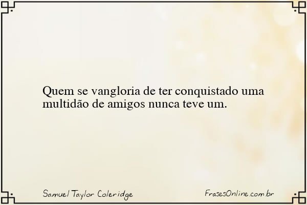 Frase de Samuel Taylor Coleridge