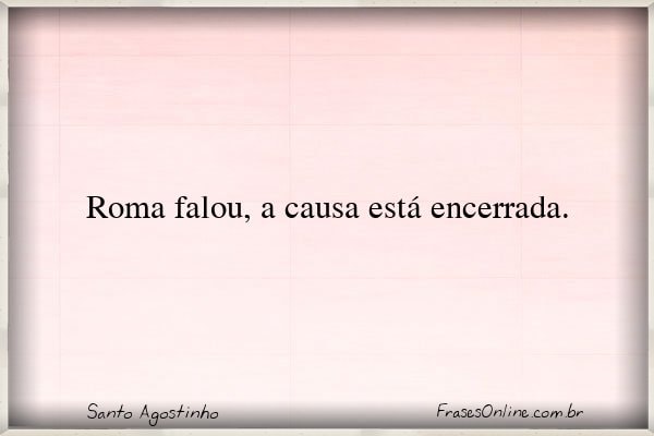 Frase de Santo Agostinho