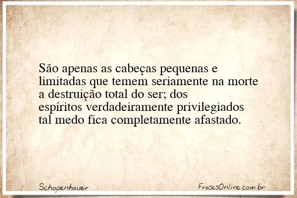 Frase de Schopenhauer