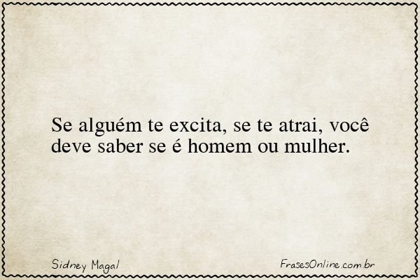 Frase de Sidney Magal