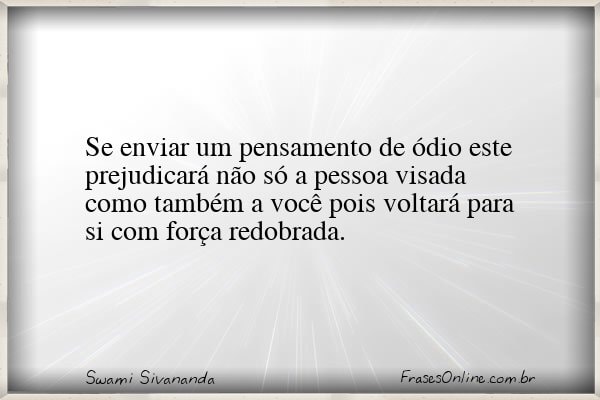 Frase de Swami Sivananda
