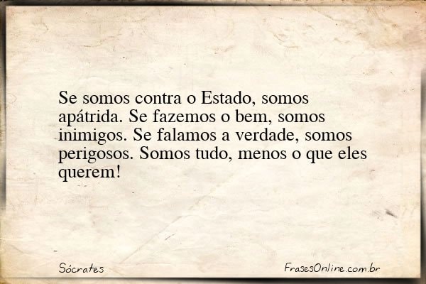 Frase de Sócrates