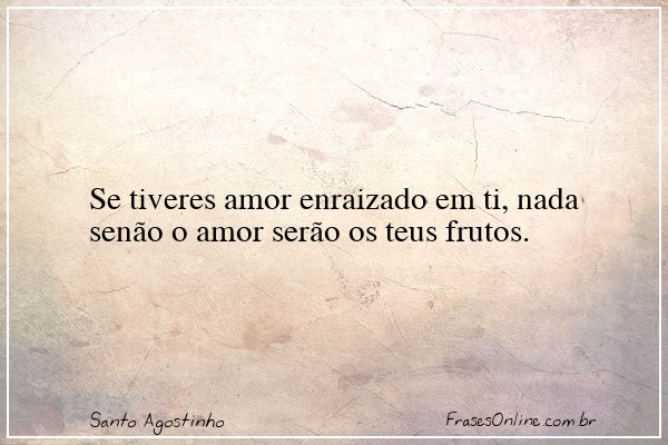 Frase de Santo Agostinho