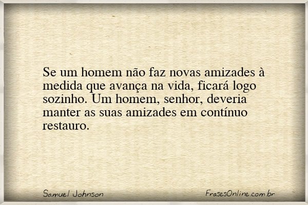 Frase de Samuel Johnson