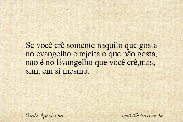 Frase de Santo Agostinho