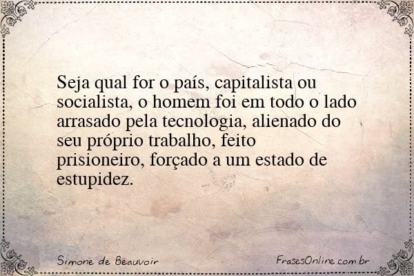 Frase de Simone de Beauvoir
