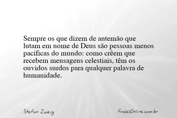 Frase de Stefan Zweig
