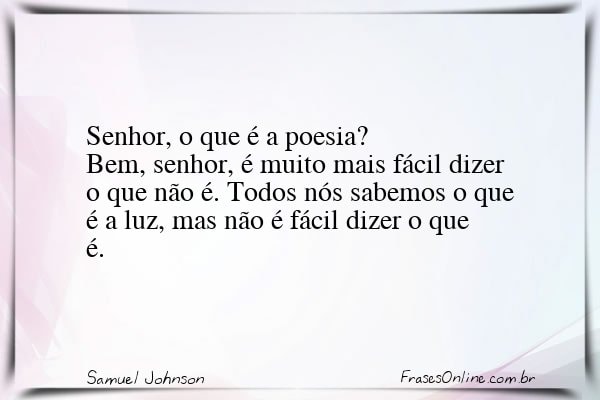 Frase de Samuel Johnson