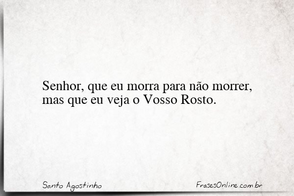 Frase de Santo Agostinho