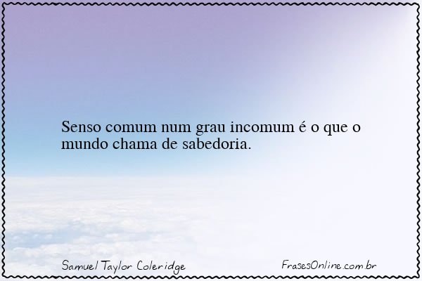 Frase de Samuel Taylor Coleridge