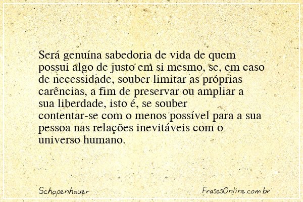Frase de Schopenhauer