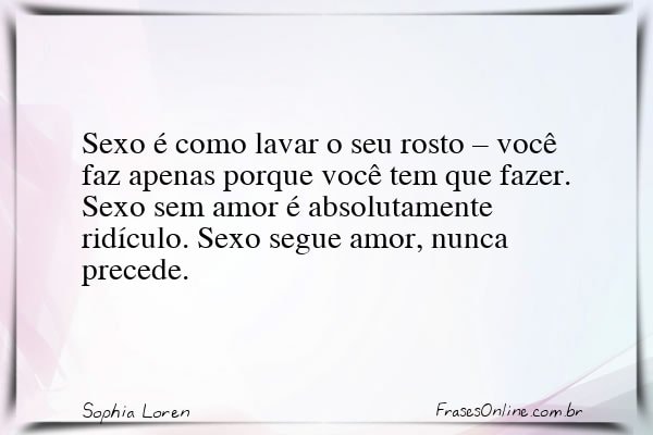 Frase de Sophia Loren