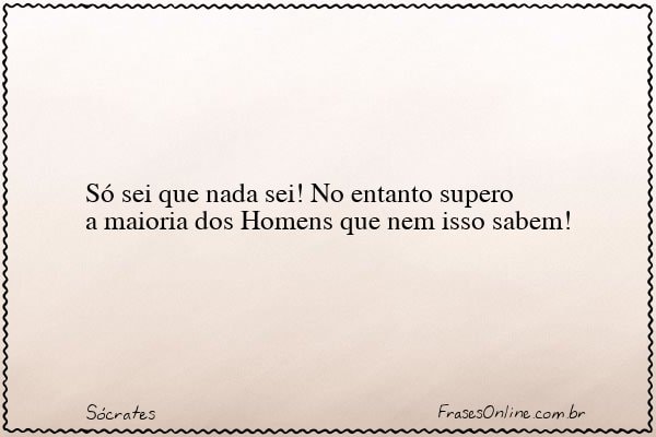 Frase de Sócrates