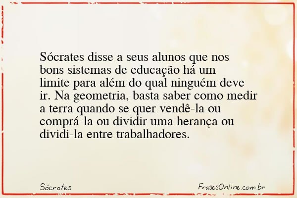 Frase de Sócrates