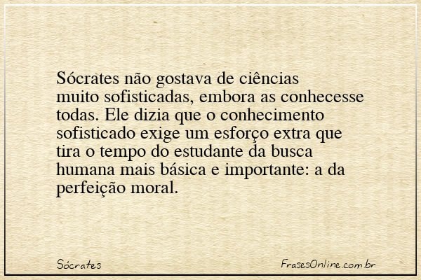 Frase de Sócrates