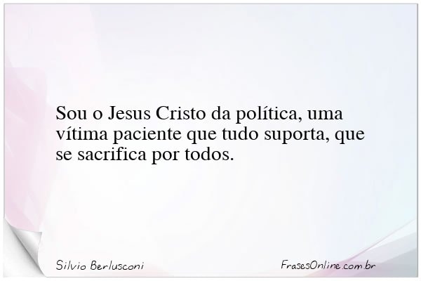 Frase de Silvio Berlusconi