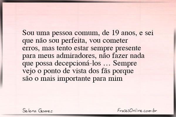 Frase de Selena Gomez