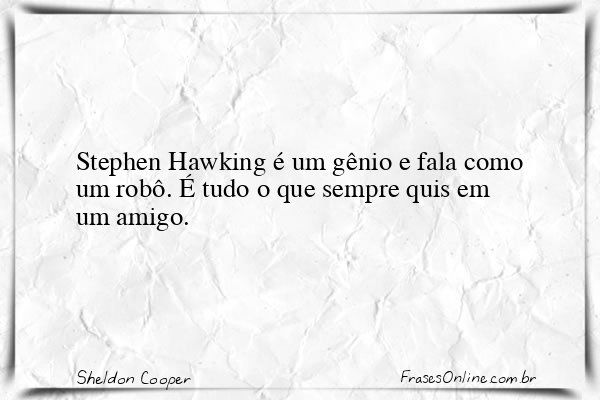 Frase de Sheldon Cooper