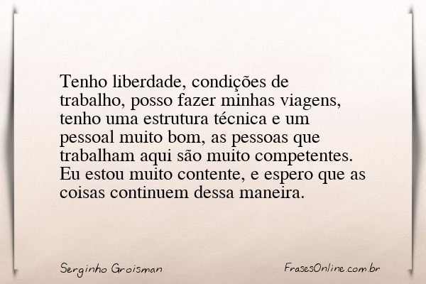 Frase de Serginho Groisman