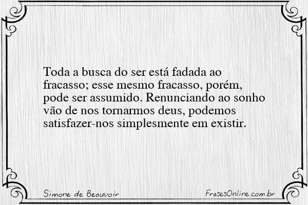 Frase de Simone de Beauvoir