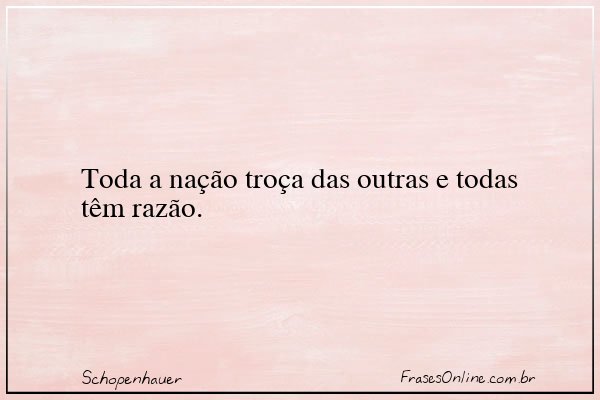 Frase de Schopenhauer